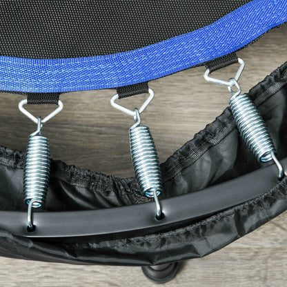 40" Foldable Mini Fitness Trampoline, with Adjustable Foam Handle, Blue