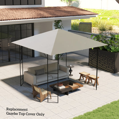 3x3m Gazebo Replacement Canopy Top | 600D Oxford Fabric | UPF30+ PA Coating | Hook & Loop Fasteners | Drainage Holes | Fits Outsunny 01-0867 Series Only | 300x300cm | Grey