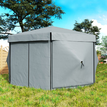 3 x 3(m) Hexagon Pop Up Gazebo with 5 Sides and Carry Bag, Waterproof, UV Resistant Party Tent Instant Event Shelter for Garden, Patio