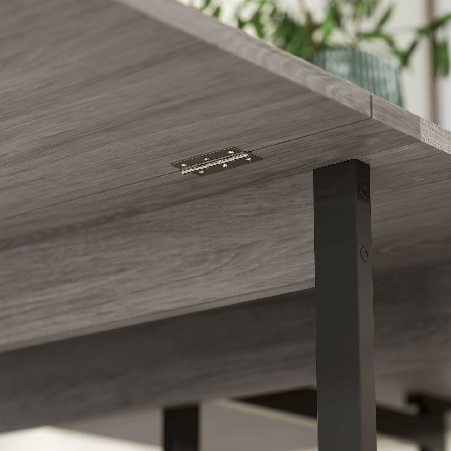 Retro Vintage Style Industrial Folding Dining Table, Drop Leaf Table for Small Spaces, Kitchen, Dining Room, Grey