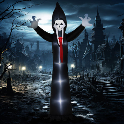 10 FT Grim Reaper Halloween Inflatable with 5 Built-in LED Lights, Blow Up Outdoor Halloween Decoration for Indoor, Outdoor Party