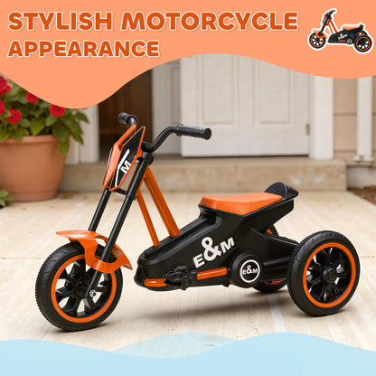 Kids Tricycle Toddler Trike | 3 Wheels | Pedal Bike | Steel Frame | 30kg | Ages 18–36 Months | 79x44x50cm | Orange