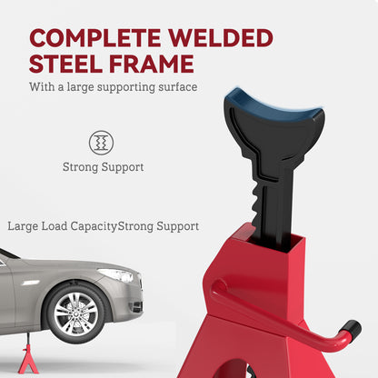 Axle Stands 1 Ton Car Jack Stands Pack of 2, 28-42.5 cm Height Adjustable Support Jack Stand, Heavy Duty Car Lift Tool for Vehicles, Garages