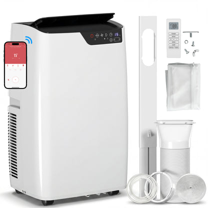 12000 BTU 4-in-1 Portable Air Conditioner | Cool, Dehumidify, Fan, Sleep | WiFi & Alexa | White