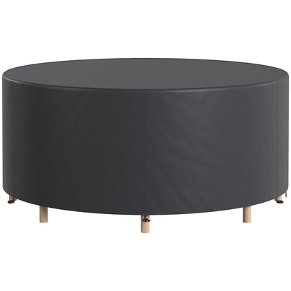 Round Garden Furniture Cover | 420D Oxford | UV30+ | Ø214x70cm | 4 Buckles & Drawstrings | Black