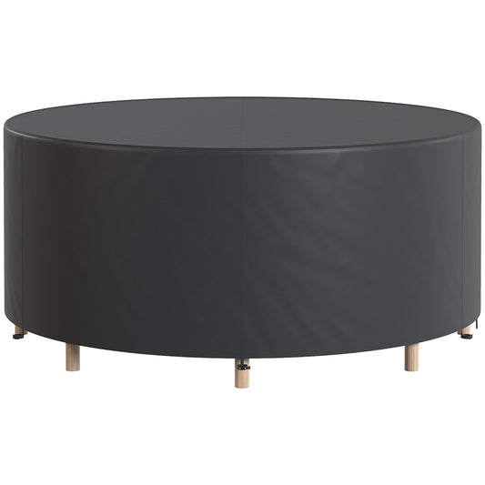 Round Garden Furniture Cover | 420D Oxford | UV30+ | Ø214x70cm | 4 Buckles & Drawstrings | Black