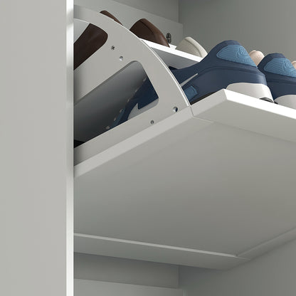 Shoe Cabinet with 3 Flip Drawers, Narrow Shoe Storage Cabinet for 18 Pairs, Freestanding Slim Shoe Rack for Entryway, Hallway, White