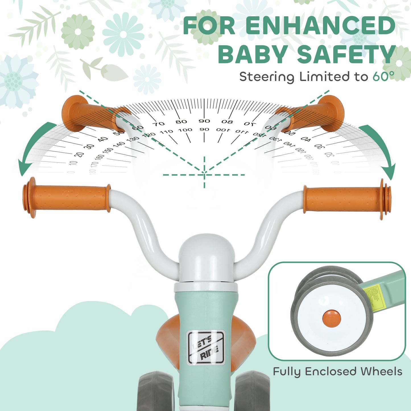 AIYAPLAY Toddler Balance Bike with No Pedal, 3 Silence Wheels for 12-36 Months Boys and Girls, Indoor Outdoor