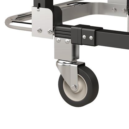 2-in-1 Folding Sack Truck & Platform Trolley | 220kg Flatbed / 120kg Upright | Extendable Frame & Telescopic Handle | Black & Orange