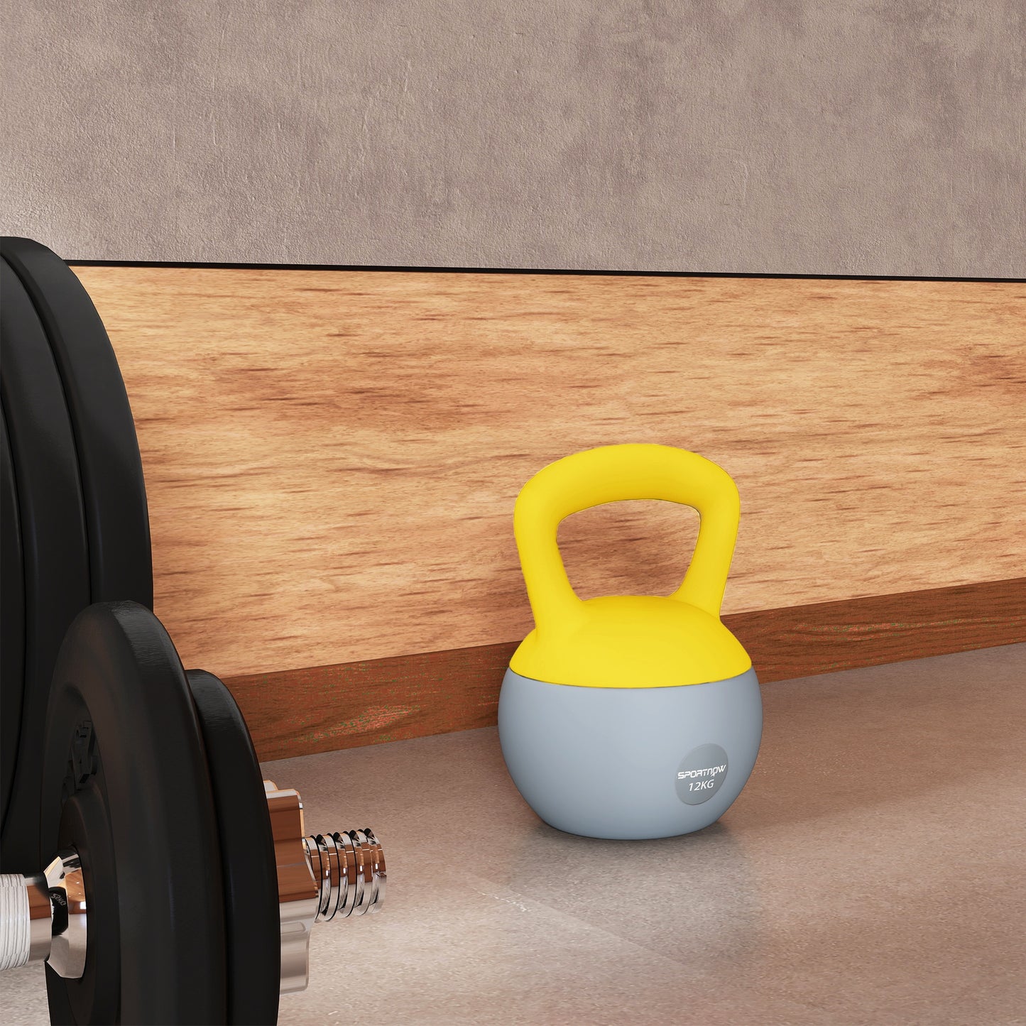 12KG Soft Kettlebell, Kettlebell with Non-Slip Handle for Home Gym, Weight Lifting, Strength Training, 4 Colours Available
