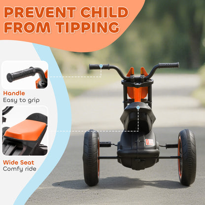 Kids Tricycle Toddler Trike | 3 Wheels | Pedal Bike | Steel Frame | 30kg | Ages 18–36 Months | 79x44x50cm | Orange