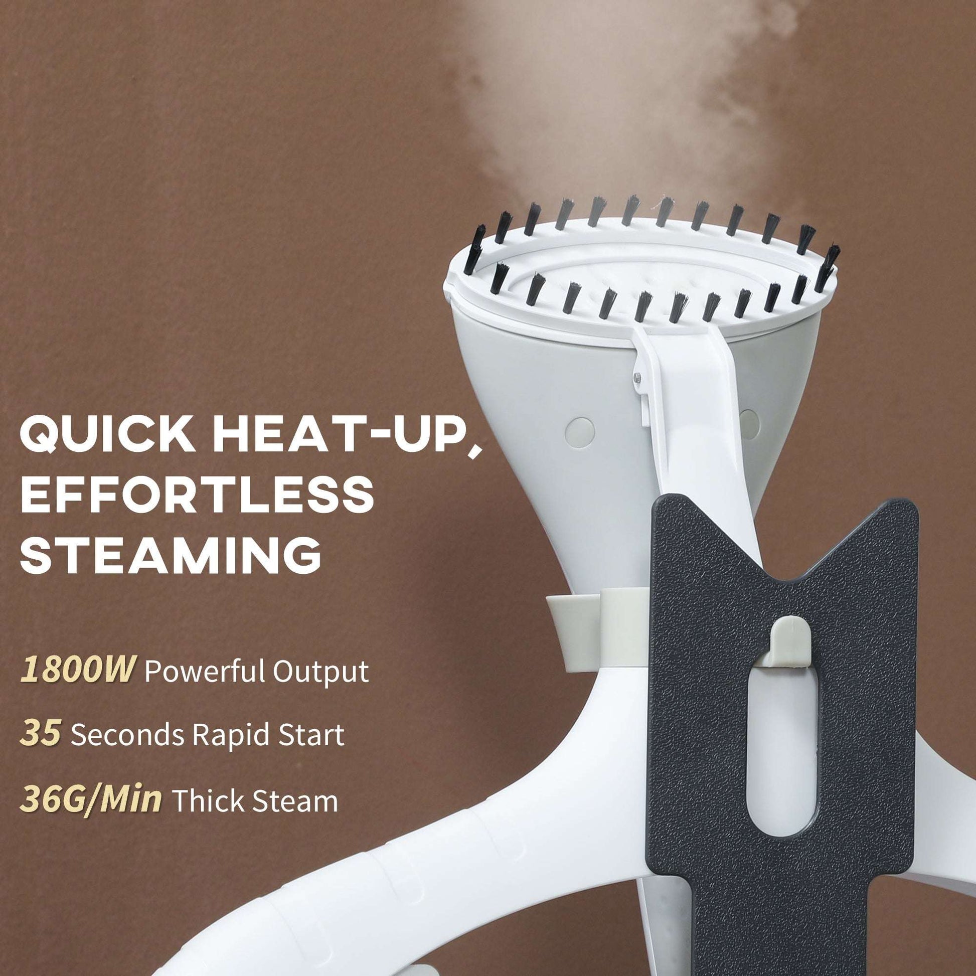 Upright Clothes Garment Steamer Wrinkle Remover with Large 1.8L Water Tank, Adjustable Height, for Home Clothing, Curtains, Wedding Dresses, Silk, Sofa, Light Grey