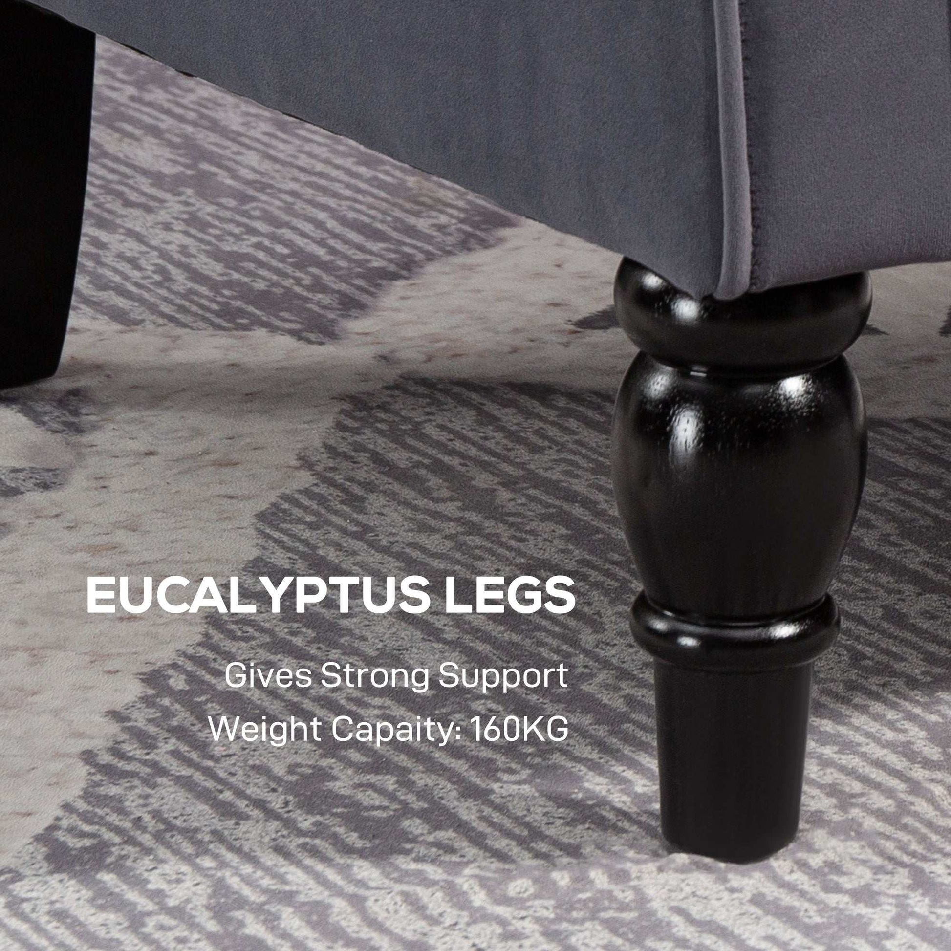 Retro Vintage Style Wingback Accent Chair, Upholstered Button Tufted Occasional Chair for Living Room and Bedroom, Charcoal Grey