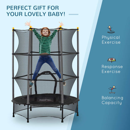 4.6FT/75" Kids Trampoline, Indoor Outdoor Toddler Trampoline, with Safety Enclosure, Springless design - Different Colours