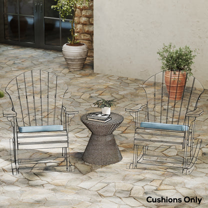 Set of 6 Chair Seat Cushions | 5cm Thick | UV-Treated | Water, Stain & Fade Resistant | Tie Fastenings | Removable Covers | Indoor & Outdoor | 42 x 42cm | Light Grey