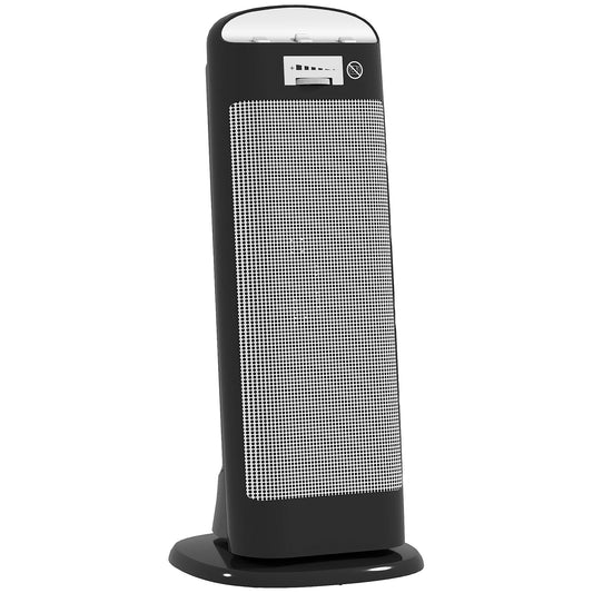 Ceramic Space Heater, 2000W Fan Electric Heater with 4 Modes, Adjustable Thermostat, 55° Oscillation, Tip-Over and Overheat Protection for Bedroom, Home Office, Black