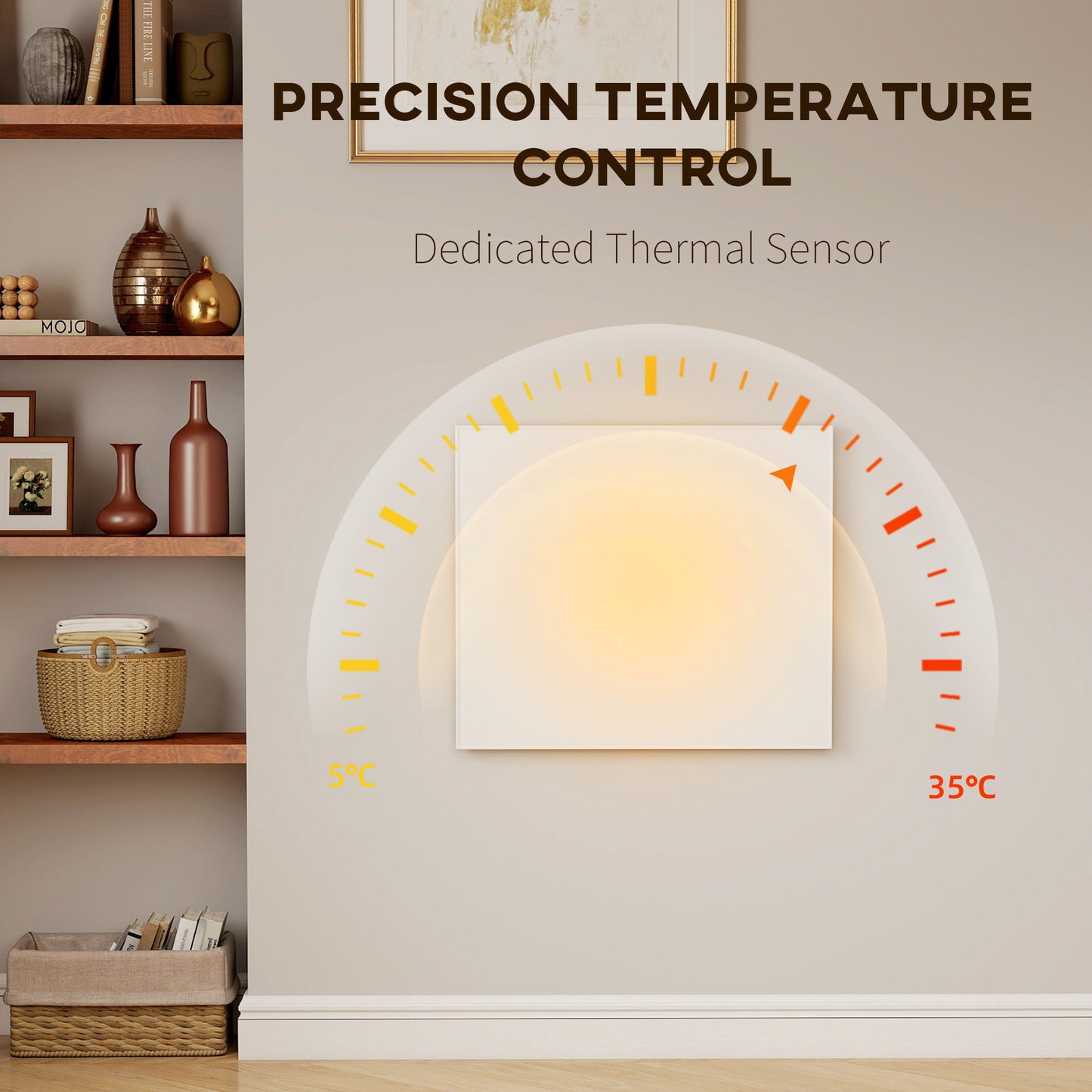 Wifi Smart Electric Heater, Far Infrared, Wall Mounted - 400W