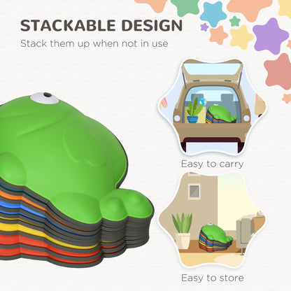 AIYAPLAY 9 Piece Balance Stepping Stones Kids for Sensory with Non-slip Edge, Stackable Outdoor Indoor Obstacle Course