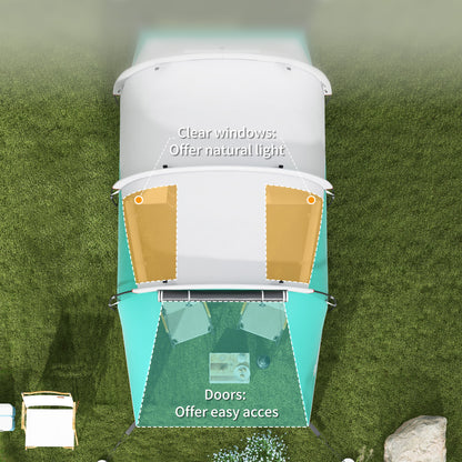 Outsunny 2 Room Camping Tent for 4-5 Man, 3000mm Waterproof Family Tent with Carry Bag, for Fishing Hiking Festival, Green