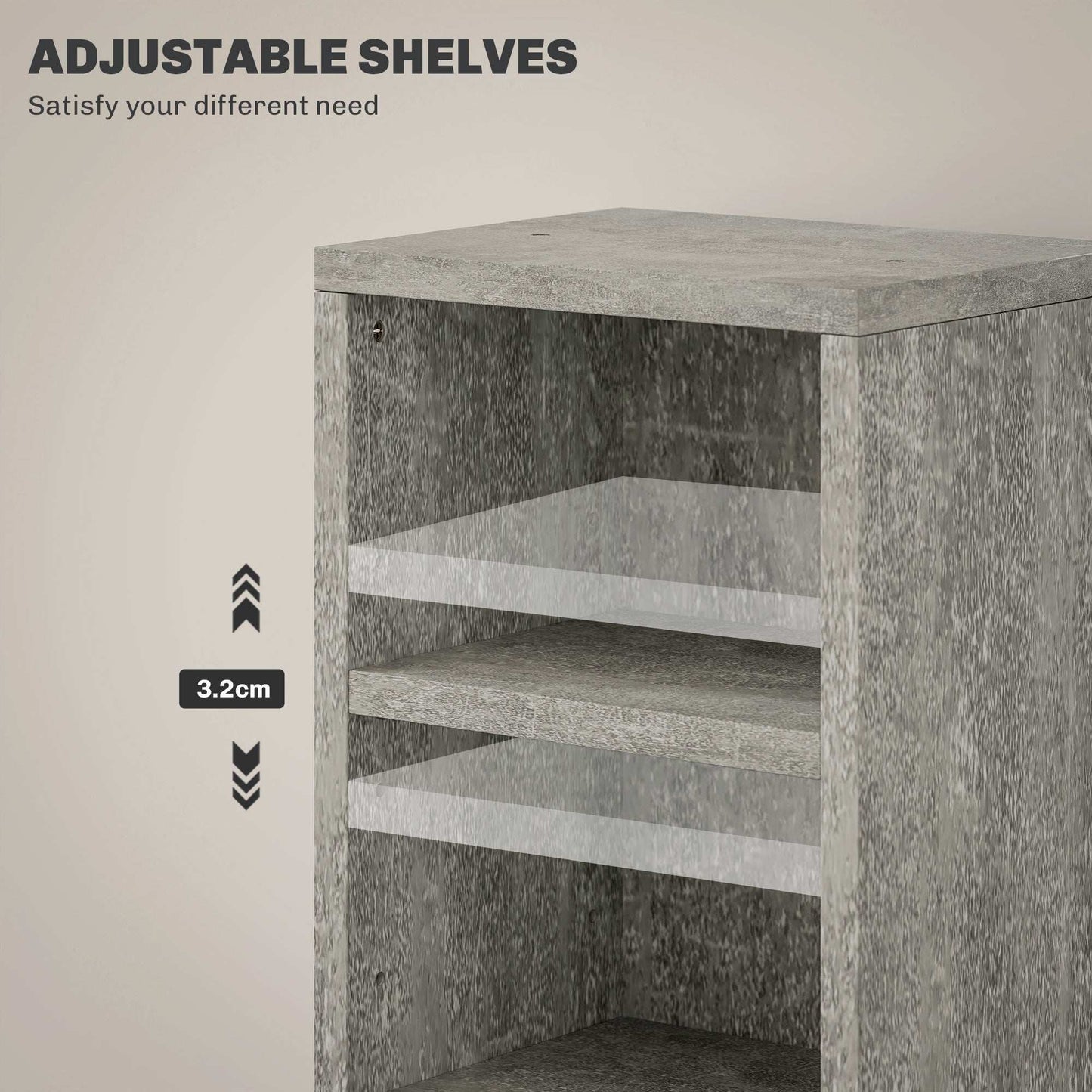 Set of Two 102 CD Storage Units - Cement Grey