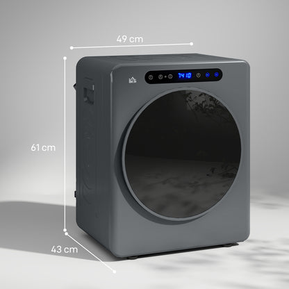 4kg Compact 40-60℃ Portable Small Space Tumble Dryer - Grey
