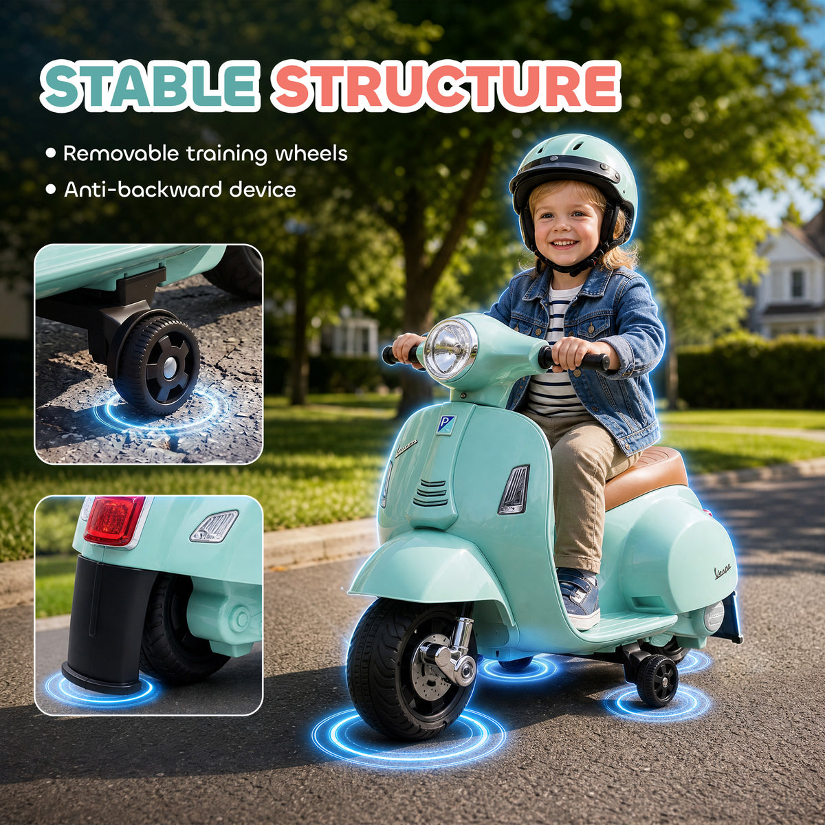 Kids Electric Ride-On Motorcycle | 6V Battery Powered | Green & Pink | 18-36 Months | 3 km/h
