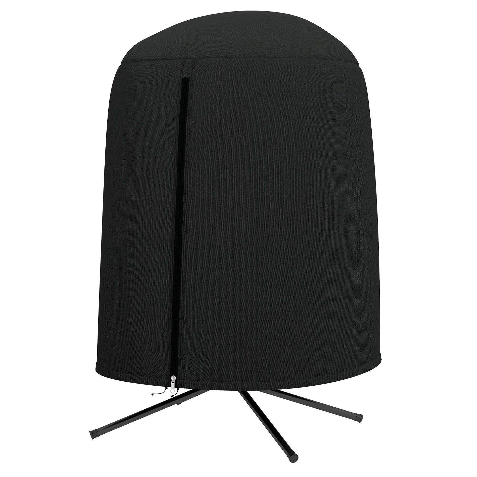 Outsunny Hanging Egg Swing Chair Cover Outdoor Single Waterproof Anti-dust Furniture Protector With Zipper, Oxford Fabric D128 x 190H cm - Black