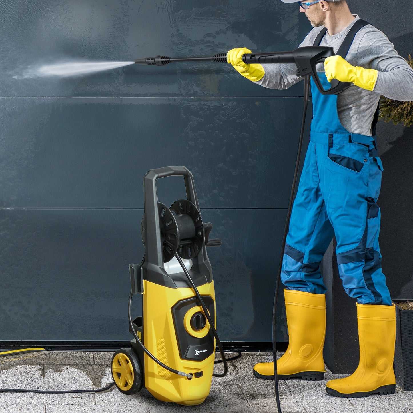 DURHAND 1800W High Pressure Washer, 150 Bar Pressure, 510 L/h Flow, High-Performance Portable Power Washer Jet Wash Cleaner with 6M Hose