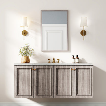Rectangle Wall Mirror | Grey Wood Effect Frame | 40 x 60 cm