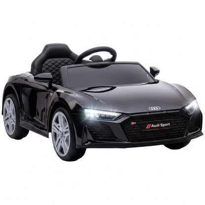 Licensed Audi R8 Spyder 12V Kids Electric Ride-On Car | 2.4G Parent Remote | Dual 12V Motors | Soft Start | Rear Suspension | 2-Point Seatbelt | Music USB Horn | 3-5km/h | 30kg | Ages 3+ | Black / Pink / White