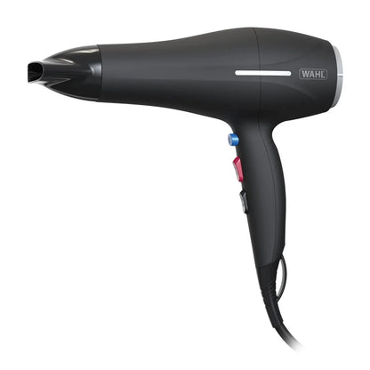Wahl ZY105 Ionic Smooth Hairdryer 2200W | Tourmaline Grille | 3 Heat & 2 Speed Settings | Cool Shot Button | Detachable Diffuser | Reduces Frizz & Static | UK Plug
