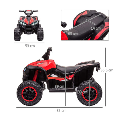 12V Electric Quad Bikes For Kids Ride On Car ATV Toy For 3-5 Years Red