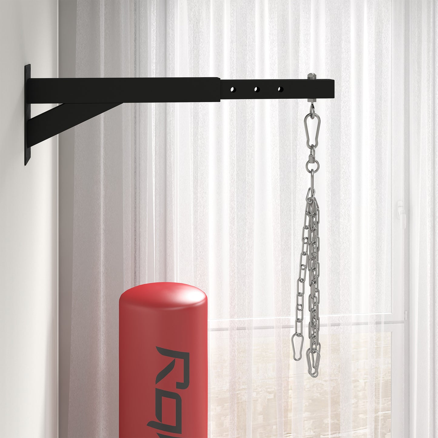 SPORTNOW Punch Bag Wall Bracket, 5-Length Adjustable Boxing Bag Bracket for Kickboxing Muay Thai Punching Training