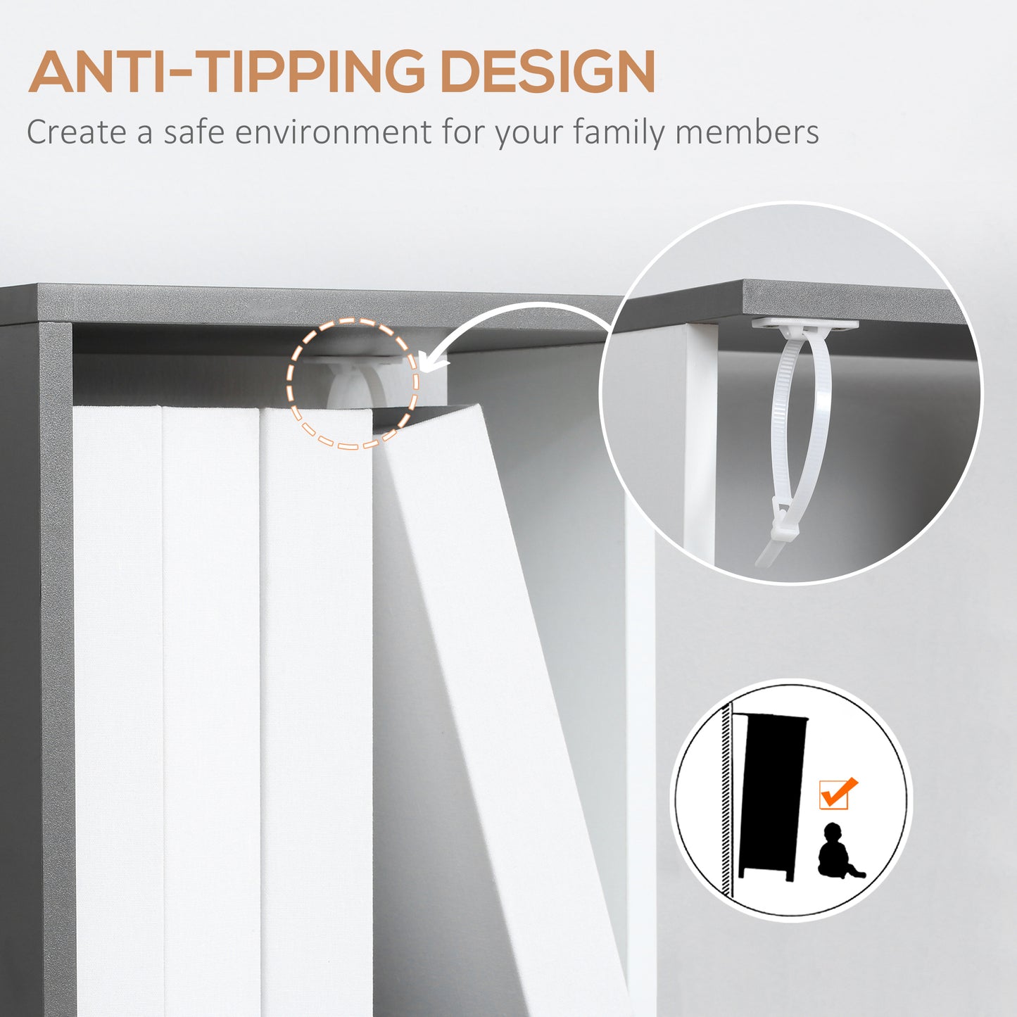 Modern 5-Tier Bookshelf, Freestanding Bookcase Storage Shelving for Living Room Home Office Study, Dark Grey