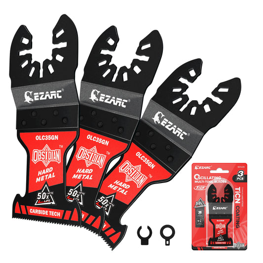 EZARC Obsidian Carbide Oscillating Saw Blades Quick-Release Universal Blades for Hard Metal Nails Screws Bolts 
