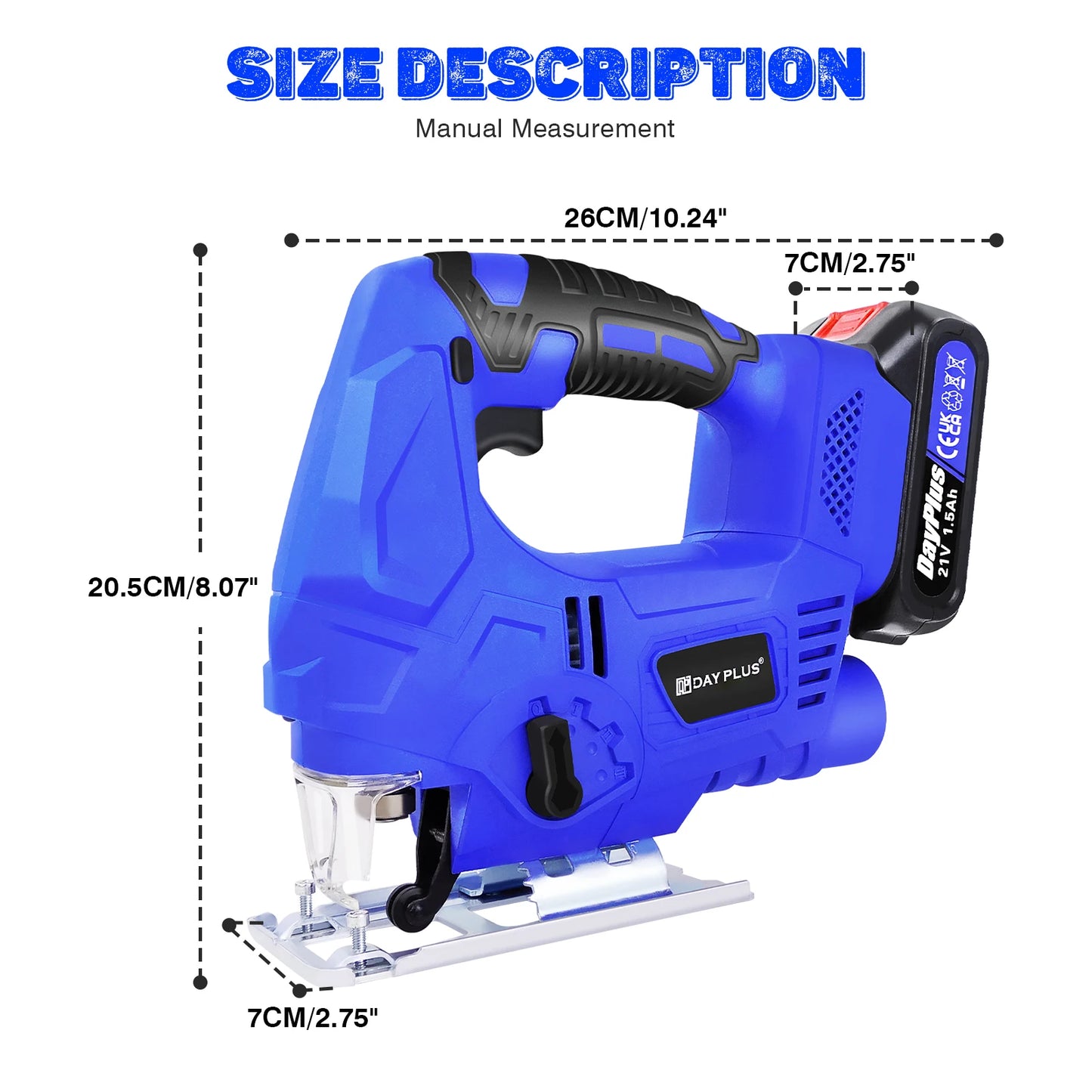 3000RPM Cordless Jigsaw 21V Electric Jigsaw Brushless Motor Portable Multi-Function Power Tool For Wood Working Metal Cutting