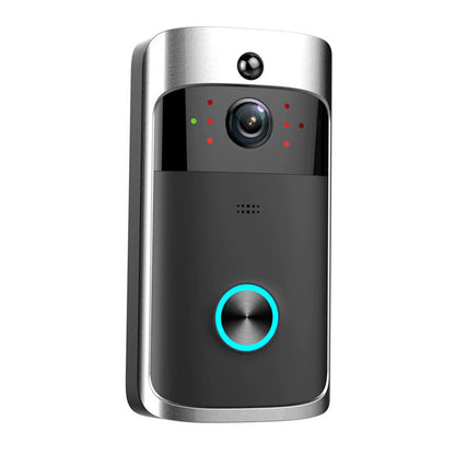 V5 Wireless Video Door Bell Night Vision 720P HD 166-Degree Wide-Angle Camera Doorbell Motion Sensing Security Protection Device