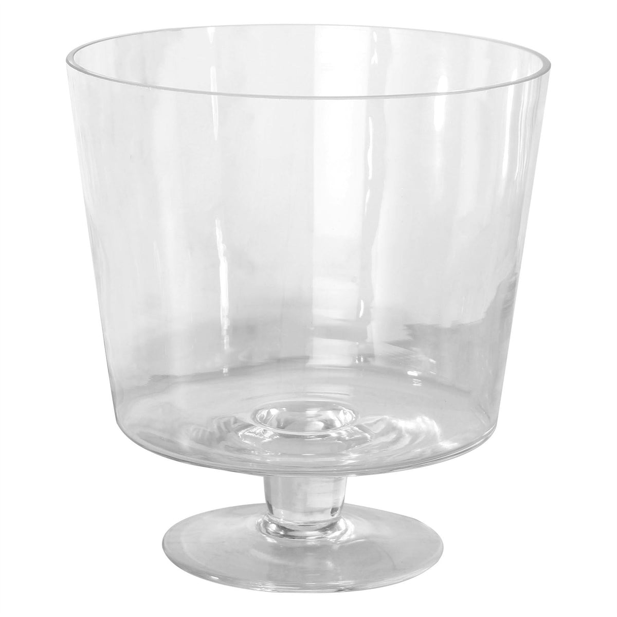 Maison & White Footed Glass Trifle Bowl | 2 Litre | 19x19x16cm | Handmade | Dishwasher Safe | Serves 6+ | 2-Year Warranty
