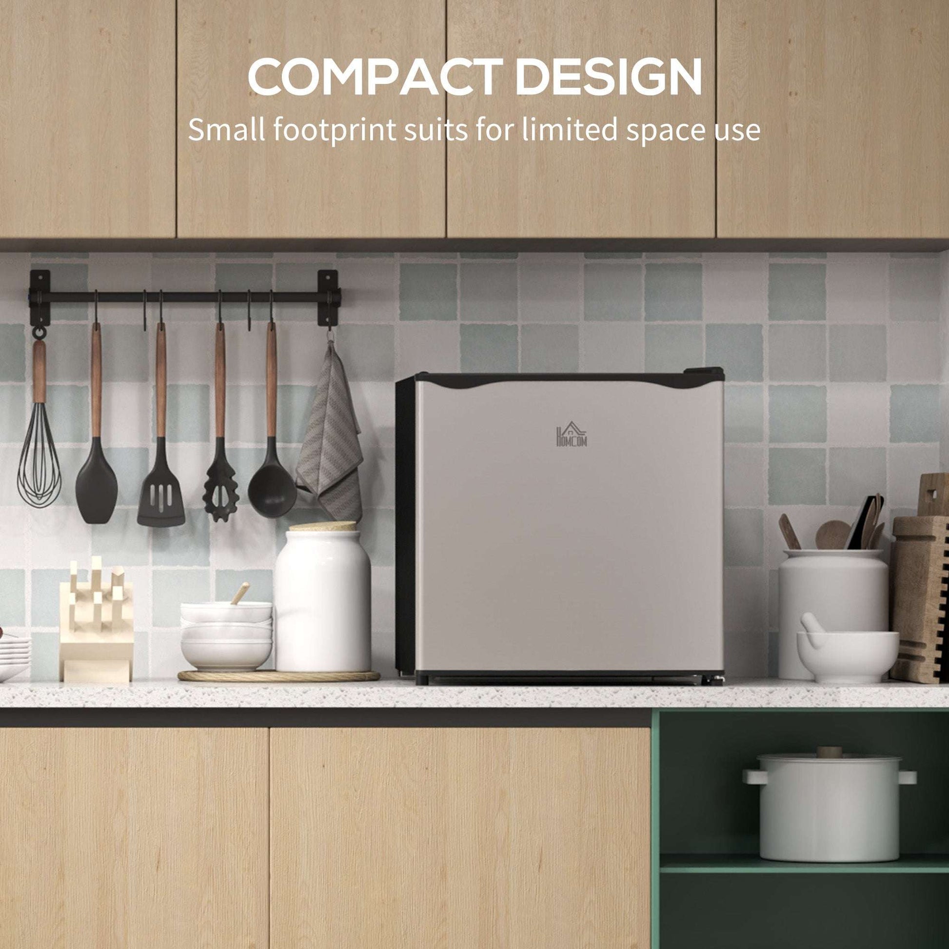 35L Mini Tabletop Freezer, -24℃ to -14℃ Temperature - Silver Tone