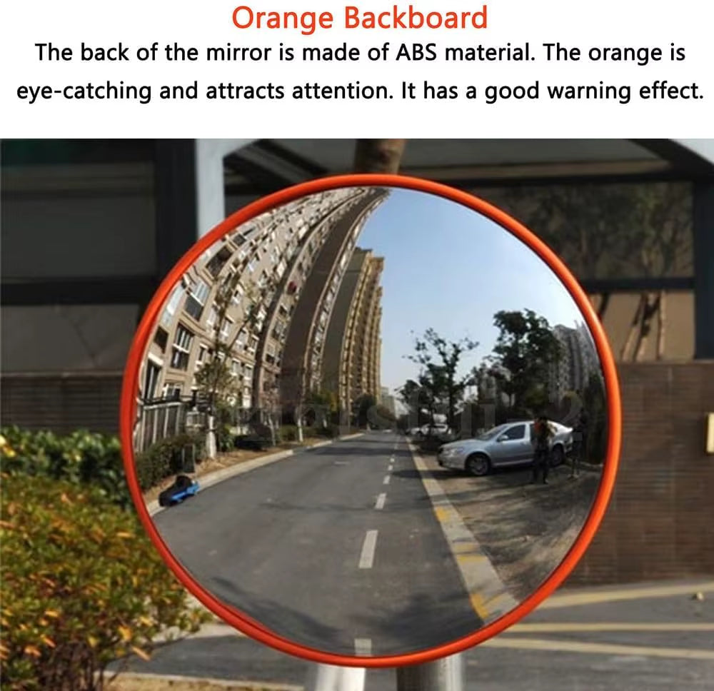 Convex Road Mirror, Unbreakable Road Traffic Safety Mirror, Blind Spot Mirror 130 Degree Wide Angle, 30 / 45 / 60CM