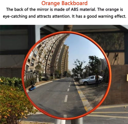 Convex Road Mirror, Unbreakable Road Traffic Safety Mirror, Blind Spot Mirror 130 Degree Wide Angle, 30 / 45 / 60CM