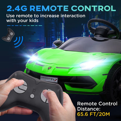 Lamborghini Licensed 12V Kids Electric Car With  Butterfly Doors, Music Horn Suspension And Remote