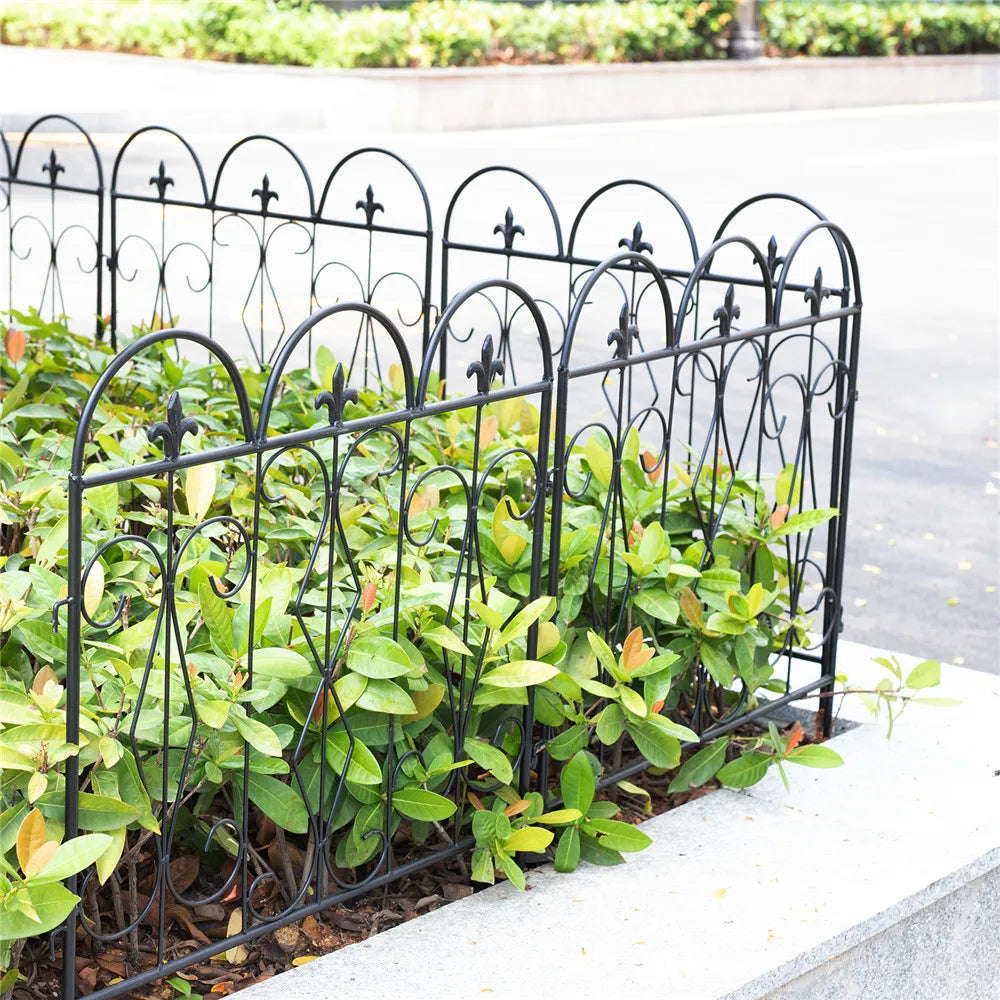 5Pcs Decorative Garden Fence Outdoor Rustproof Landscape Border Folding Patio Fences Flower Bed Fencing Barrier