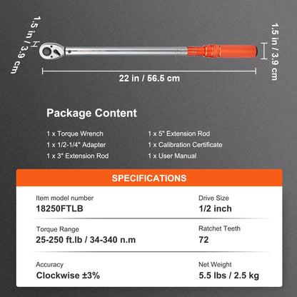 1/2" 1/4" 3/8" Mechanical Torque Wrench Set Precision Pointer Hand Tools Torque Wrench Workshop Car Repair Tool