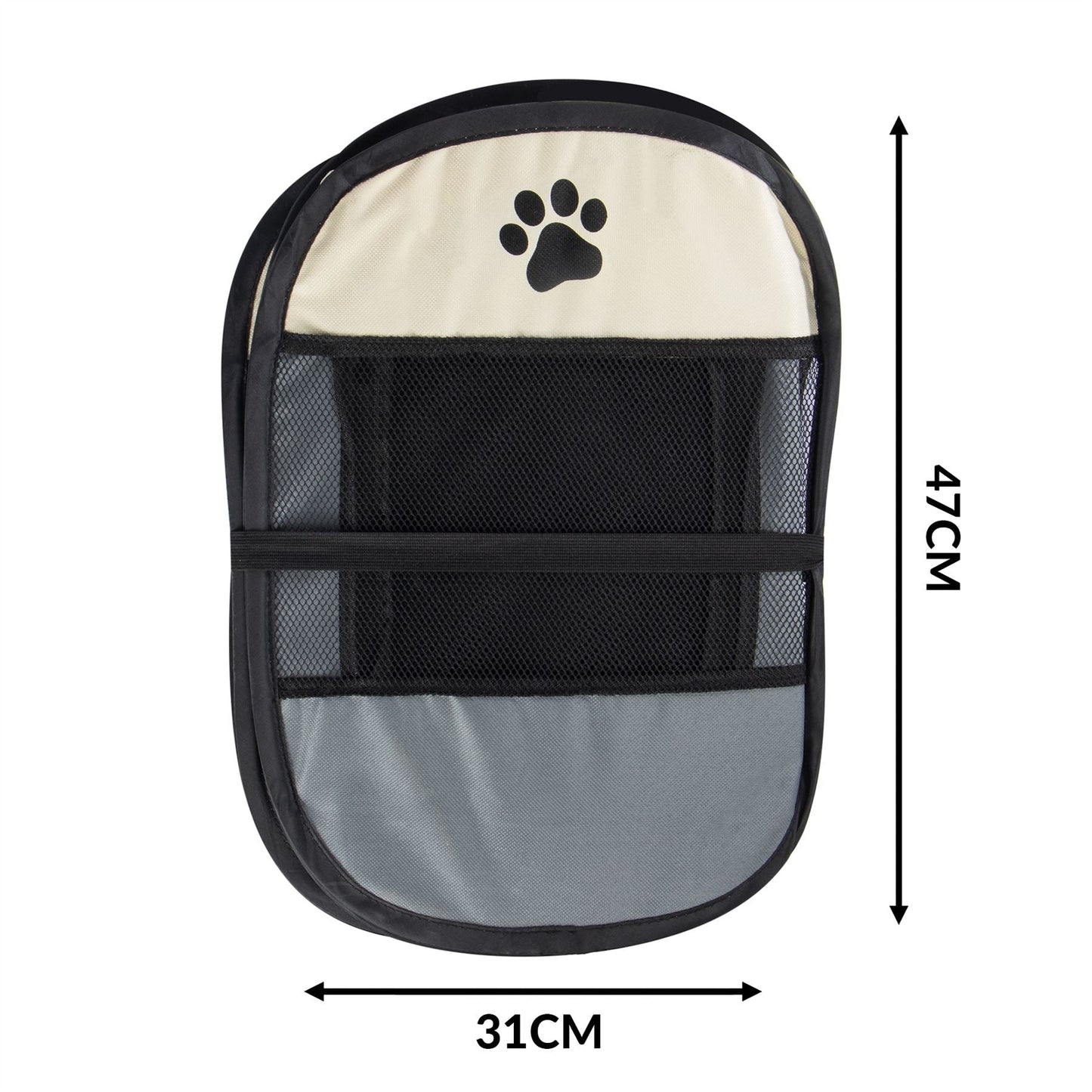 Portable Pop-Up Pet Playpen | 8-Panel | Zip Door | Removable Top | 600D Oxford Cloth & Mesh | 45x66cm Open | Folds Flat | Carry Bag | Indoor & Outdoor