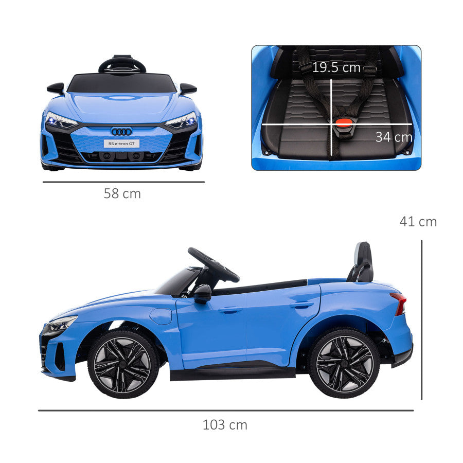 Audi RS E-Tron GT Licensed 12V Kids Electric Toy Sports Car Remote Horn Music