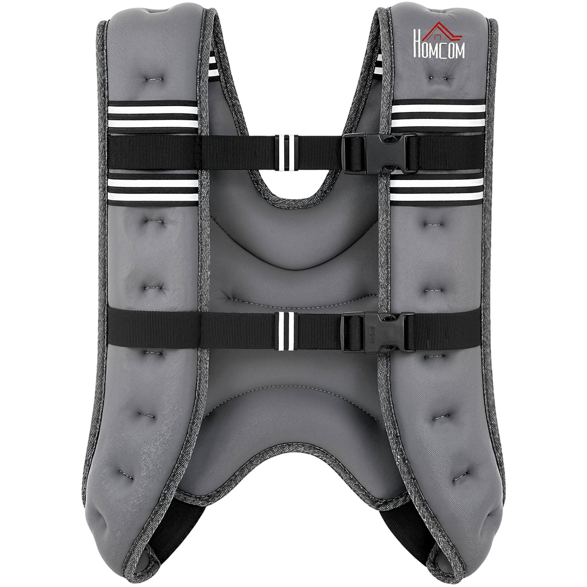 8 kg Weighted Vest | Adjustable Oxford Fabric Running & Walking Training Vest with Mesh Pocket & Reflective Strips | Grey