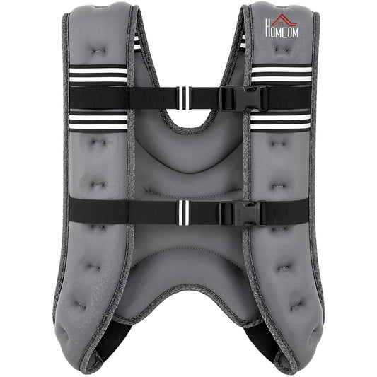 8 kg Weighted Vest | Adjustable Oxford Fabric Running & Walking Training Vest with Mesh Pocket & Reflective Strips | Grey