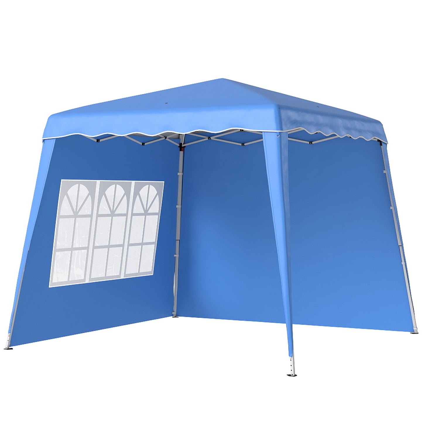 Outsunny 2.4 x 2.4m UV50+ Pop Up Gazebo - Black / Blue
