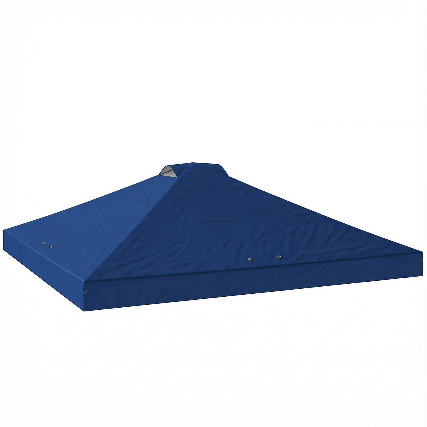 3x3m Gazebo Roof Replacement Canopy | UV50+ Waterproof | 210D Silver-Coated Oxford Fabric | Double Vented | 8 Drainage Holes | Hook & Loop | Fits 3x3m Straight-Leg Frames | Blue